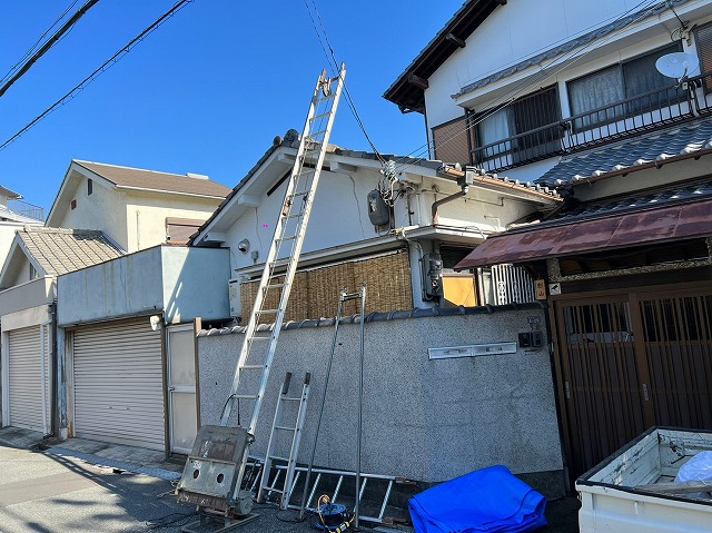 温水パネル撤去